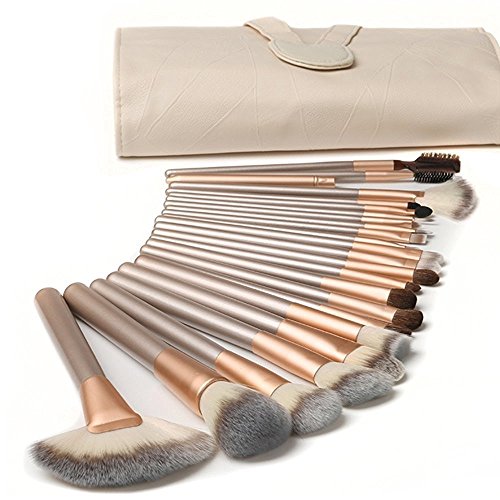AMMIY Makeup Brushes 18 PCs Makeup Brush Set Professional Wood Handle Premium...