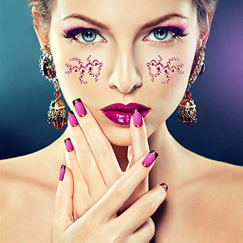 5 Boxes Nail Art Rhinestones Gold Silver Metal Nail Art Studs Rivets Nail Cry...