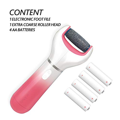Amope Pedi Perfect Electronic Dry Foot File (Blue/Pink), Regular Coarse Rolle...