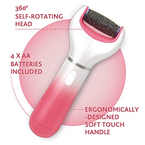 Amope Pedi Perfect Electronic Dry Foot File (Blue/Pink), Regular Coarse Rolle...