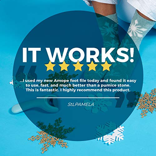 Amope Pedi Perfect Electronic Dry Foot File (Blue/Pink), Regular Coarse Rolle...