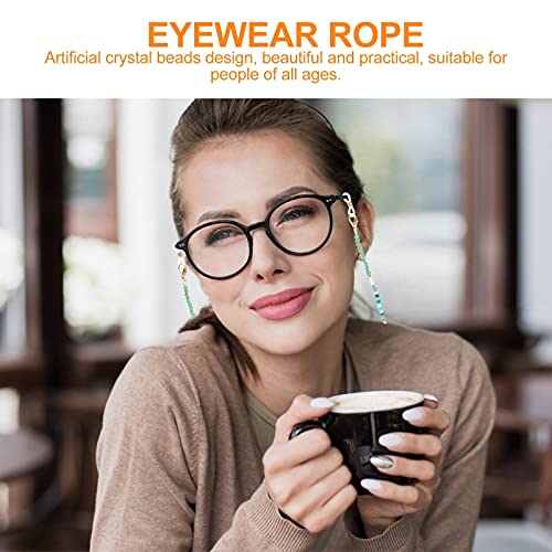 Amosfun 2pcs Eyeglasses Beaded Chain Crystal Glasses Lanyard Holder Non Slip ...