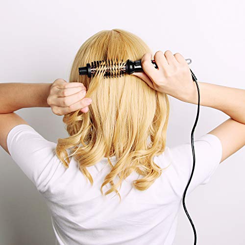 AmoVee Mini Curling Iron Travel Hair Brush Anti-Scald Curling Wand Ceramic To...