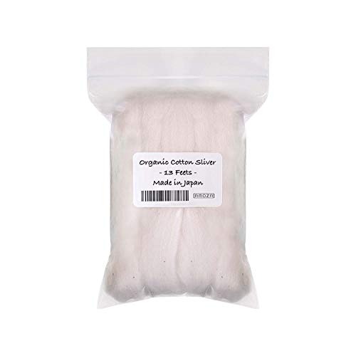 Japanese Organic Cotton Sliver 13 Feets 100% Organic Unbleached [Made in Japa...