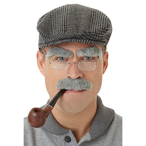 amscan 840999  Gray Old Man Moustache and Eyebrows Set