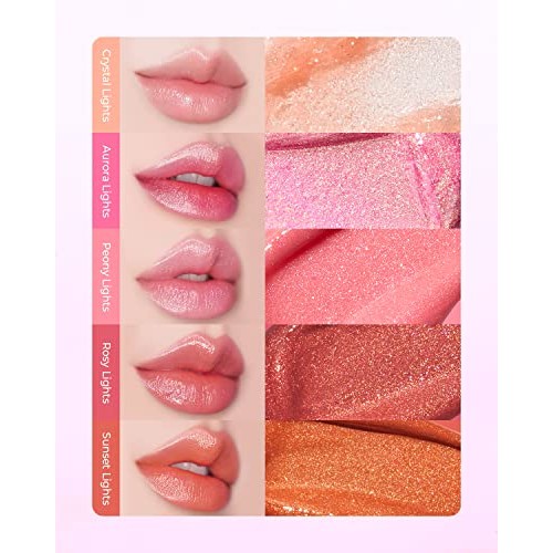 AMTS Glitter Lip Balm Stick | Pearl Shimmering Lip Makeup | Tinted Hydration ...