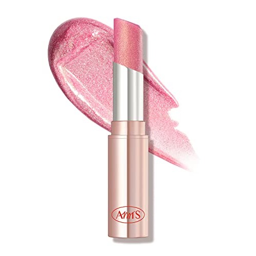 AMTS Glitter Lip Balm Stick | Pearl Shimmering Lip Makeup | Tinted Hydration ...