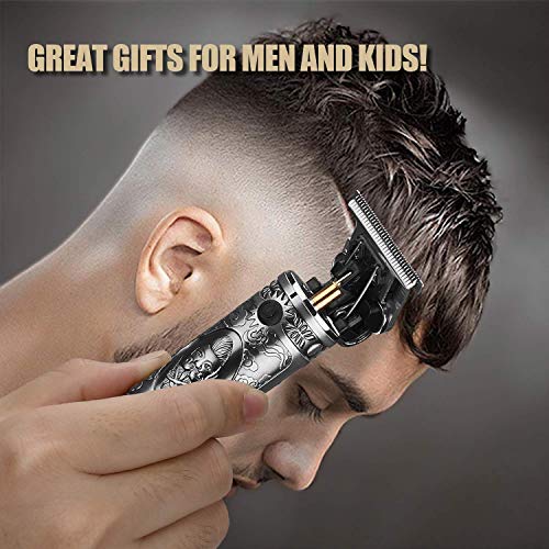 AMULISS Professional Mens Hair Clippers Zero Gapped Cordless Hair Trimmer Pro...