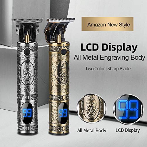 AMULISS Professional Mens Hair Clippers Zero Gapped Cordless Hair Trimmer Pro...