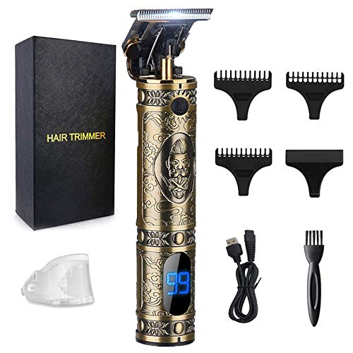 AMULISS Professional Mens Hair Clippers Zero Gapped Cordless Hair Trimmer Pro...