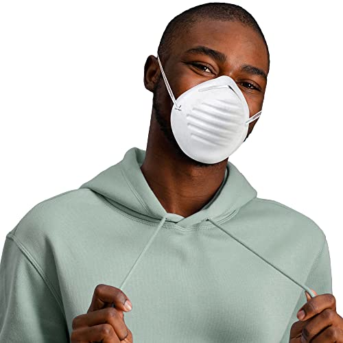 AMZ Disposable Dust Masks. Pack of 50 White Face Masks Disposable Covers with...