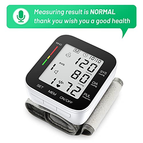 AMZ VISION Blood Pressure Monitor Automatic Large LCD Display Adjustable Wris...