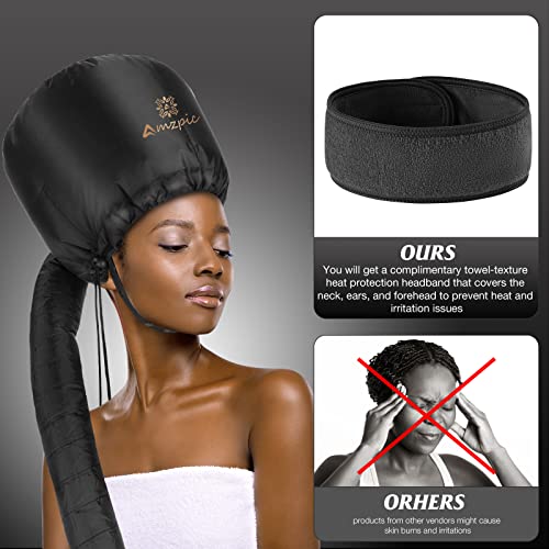 Bonnet Hood Hair Dryer Attachment - Soft, Adjustable Extra Large Bonnet Hair ...