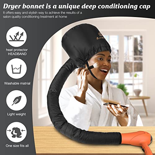 Bonnet Hood Hair Dryer Attachment - Soft, Adjustable Extra Large Bonnet Hair ...