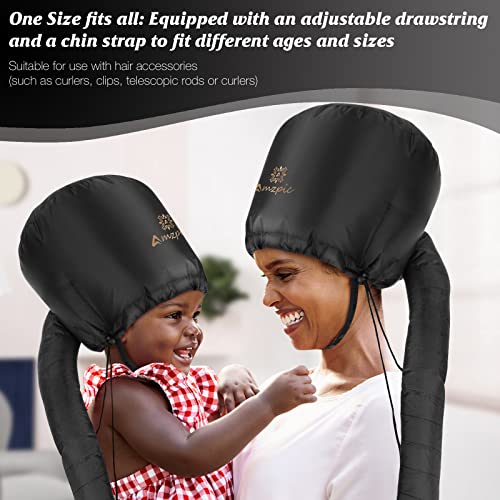 Bonnet Hood Hair Dryer Attachment - Soft, Adjustable Extra Large Bonnet Hair ...