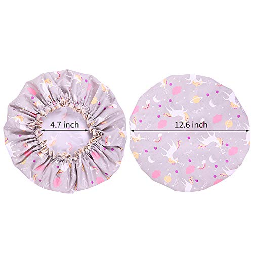 Shower Cap Microfiber Bath Cap - Shower Bonnet Designed for Women and Girls W...