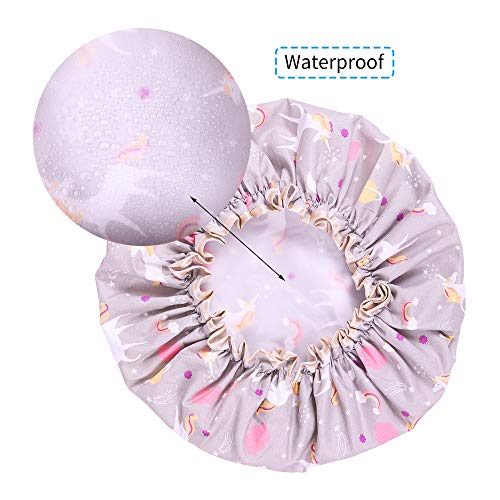 Shower Cap Microfiber Bath Cap - Shower Bonnet Designed for Women and Girls W...