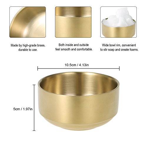 Shaving Soap Bowl Anself Metal Shaving Mug Bowl Barber Cleaning Soup Cup Man'...