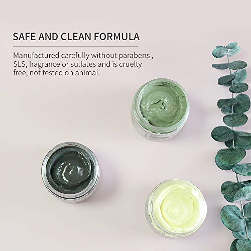 ANAI RUI Turmeric Clay Mask - Green Tea Detox Clay Mask - Dead Sea Minerals M...