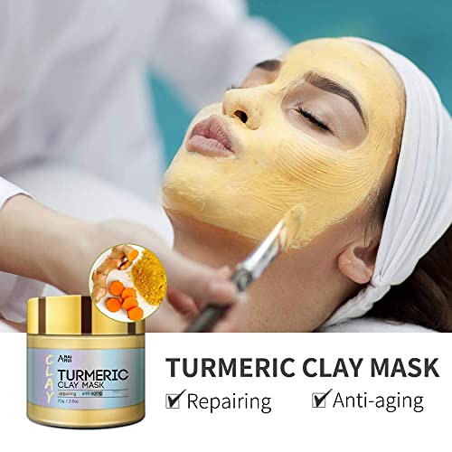 ANAI RUI Turmeric Clay Mask - Green Tea Detox Clay Mask - Dead Sea Minerals M...