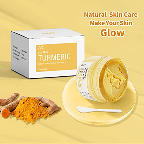 ANAIRUI Turmeric Vitamin C Face Mask, Clay Facial Mask with Vitamin C E for R...