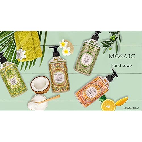 Mosaic Liquid Hand Soap / Hand Wash Gift Set, Ideal Bathroom Hand Soap and Ki...