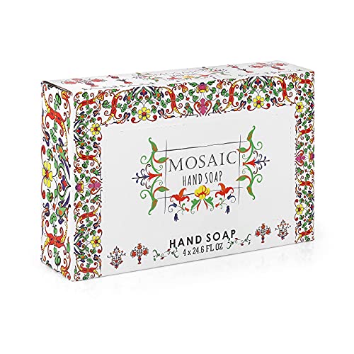 Mosaic Liquid Hand Soap / Hand Wash Gift Set, Ideal Bathroom Hand Soap and Ki...