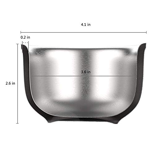 Anbbas 4.1inches Lathering Foam Shaving Bowl 3-Layer Heat Preservation Food-G...