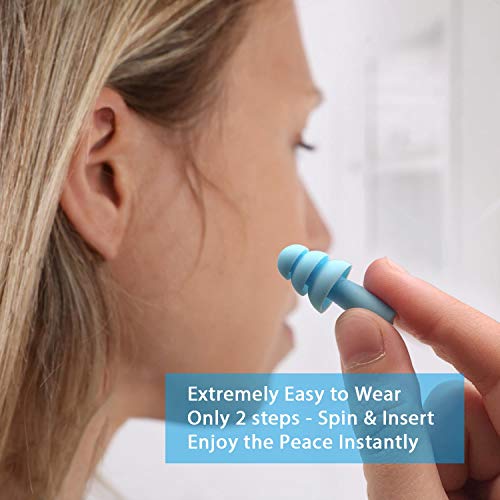 ANBOW Ear Plugs for Sleeping Noise Cancelling. Reusable Silicone Earplugs. Cu...