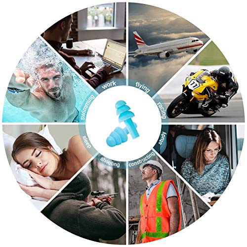 ANBOW Ear Plugs for Sleeping Noise Cancelling. Reusable Silicone Earplugs. Cu...