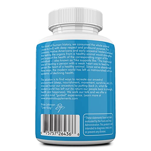 Ancestral Supplements Beef Lung (with Liver) — Supports Lung, Respiratory, Va...