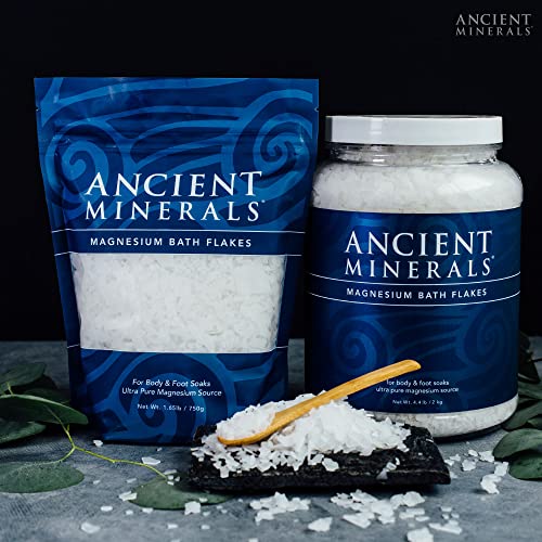 Ancient Minerals Magnesium Bath Flakes - Bathing Alternative to Epsom Salt - ...