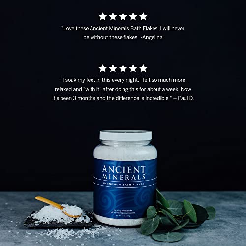 Ancient Minerals Magnesium Bath Flakes - Bathing Alternative to Epsom Salt - ...