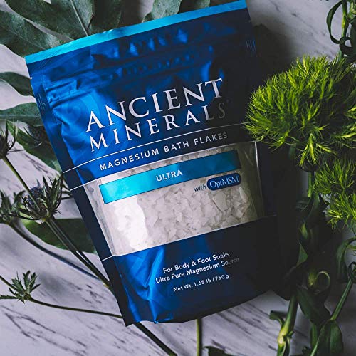 Ancient Minerals Magnesium Bath Flakes Ultra with OptiMSM - Resealable Magnes...