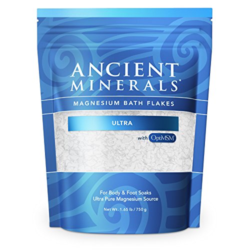 Ancient Minerals Magnesium Bath Flakes Ultra with OptiMSM - Resealable Magnes...