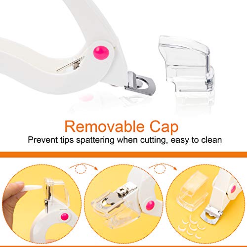 ANCIRS Acrylic Nail Clipper, Adjustable Stainless Steel Nail Tip Cutter, Arti...
