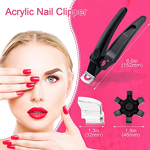 ANCIRS Black Acrylic Nail Clipper, Adjustable Stainless Steel Nail Trimmer, A...