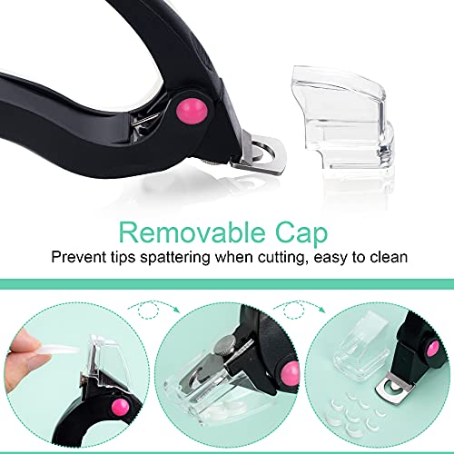 ANCIRS Black Acrylic Nail Clipper, Adjustable Stainless Steel Nail Trimmer, A...