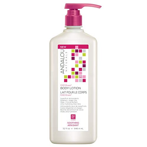 Andalou Naturals 1000 Roses Soothing Body Lotion, Value Size, 32 Ounce
