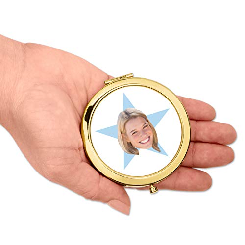 Andaz Press Personalized The Office Inspired Star Photo Gold Compact Mirror B...