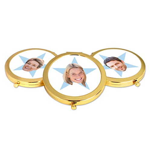 Andaz Press Personalized The Office Inspired Star Photo Gold Compact Mirror B...