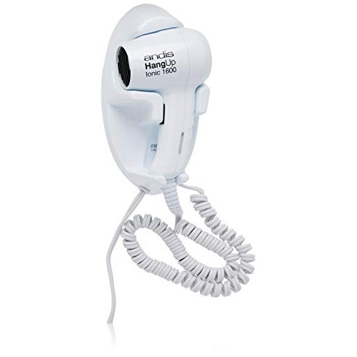 Andis 30760 1600-Watt Quiet Ionic Hang Up Wall Mounted Hair Dryer With Night ...