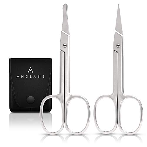Facial Hair Scissors - Curved and Rounded - Eyebrow Scissors, Mustache, Nose ...