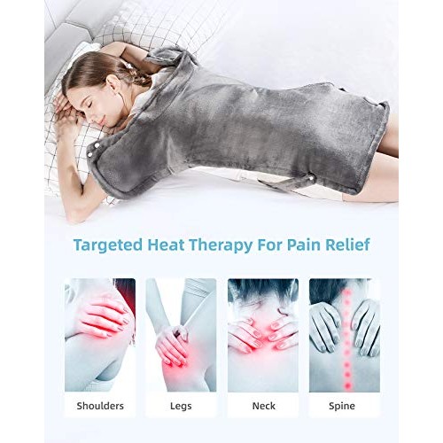 Electric Heating Pad, 32"x25" Extra Large Wearable Heated Pad for Neck and Sh...
