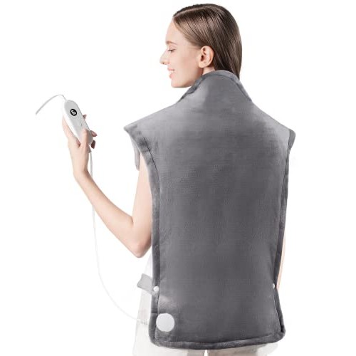 Electric Heating Pad, 32"x25" Extra Large Wearable Heated Pad for Neck and Sh...