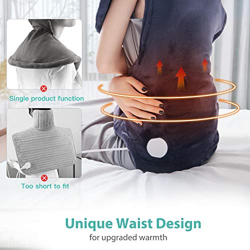 Heating Pads for Back Pain and Cramps, 35 x 27 Inch Electric Heating Wrap for...