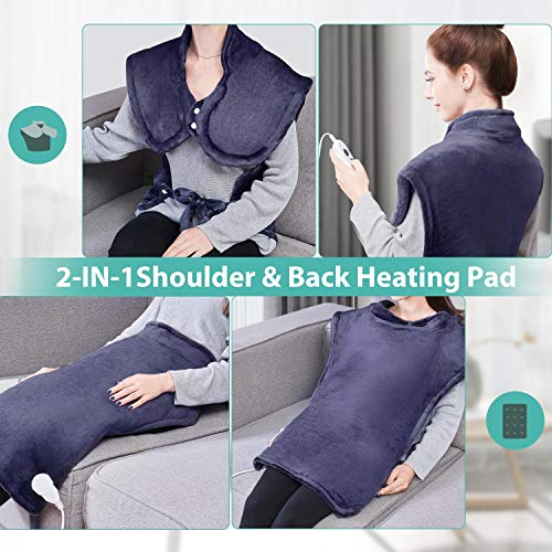 Heating Pads for Back Pain and Cramps, 35 x 27 Inch Electric Heating Wrap for...