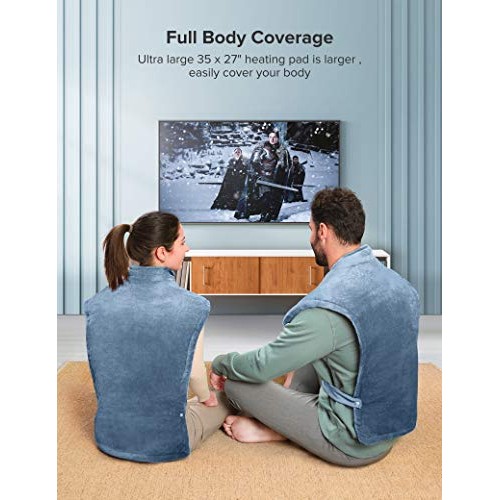 Heating Pads for Neck and Shoulders, 35"x27" Electric Heated Pad for Back Pai...