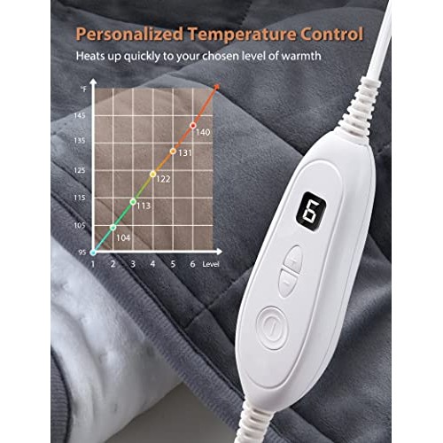 Weighted Heating Pad, Extra-Large Electric Heating Pad for Back Pain Relief, ...