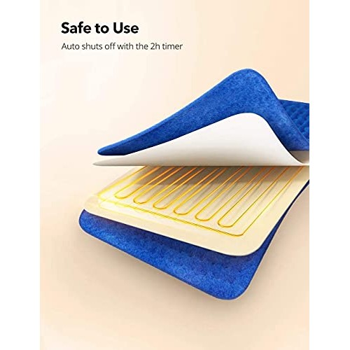 XXX-Large Heating Pad for Fast Pain Relief, 33'' x 17'' King Size Ultra Soft ...